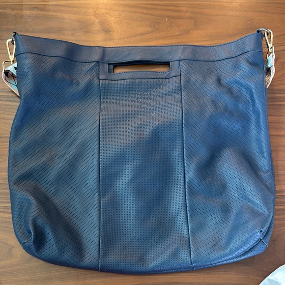 NWT Navy Splendid Perforated Leather Tote – $378 Retail - Picture 6 of 7